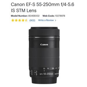 *SOLD* CANON EF-S 55-220MM LENS / BNWT
